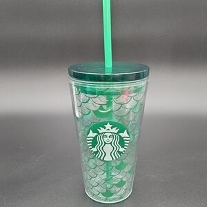 Starbucks Green Mermaid Tumbler with Straw